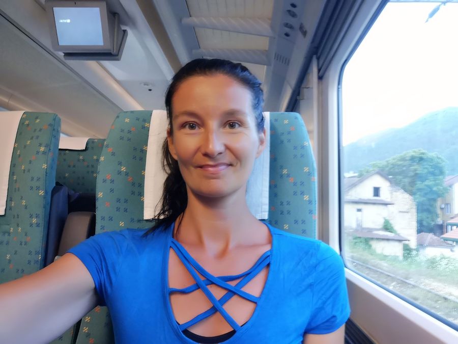 on the train from Mostar to Sarajevo
