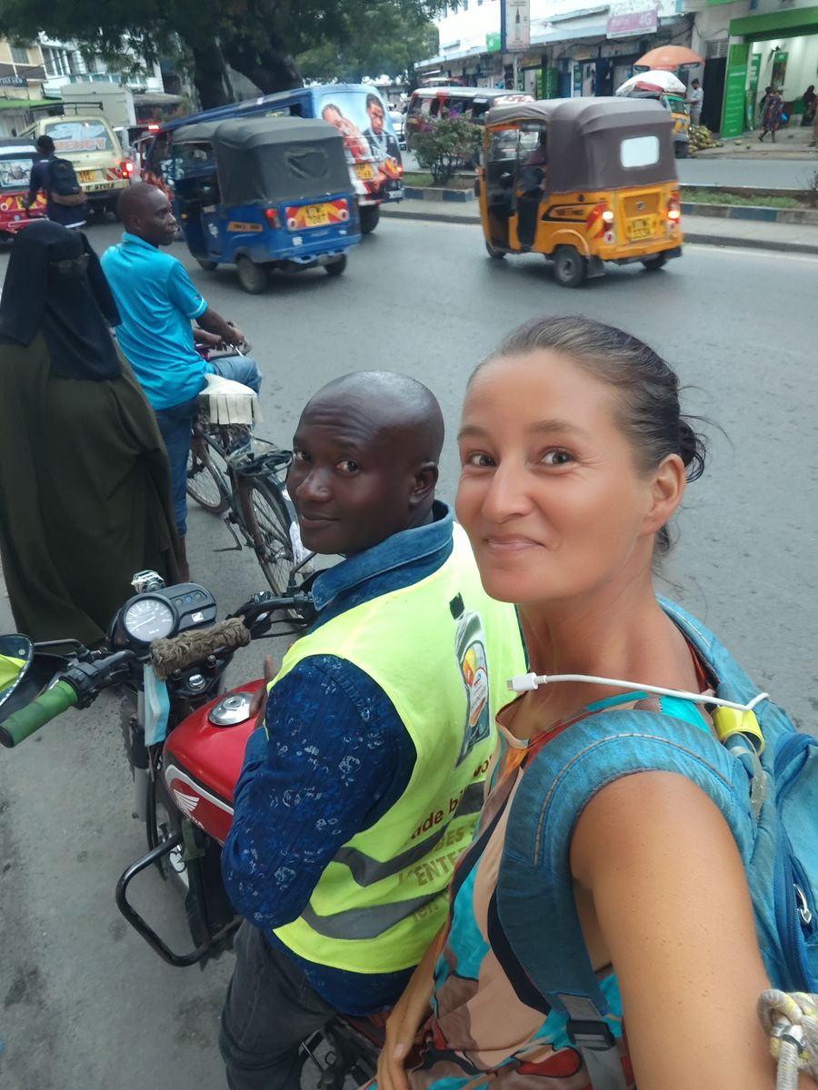 top reasons to visit Kenya - on another motorbike taxi in Kenya